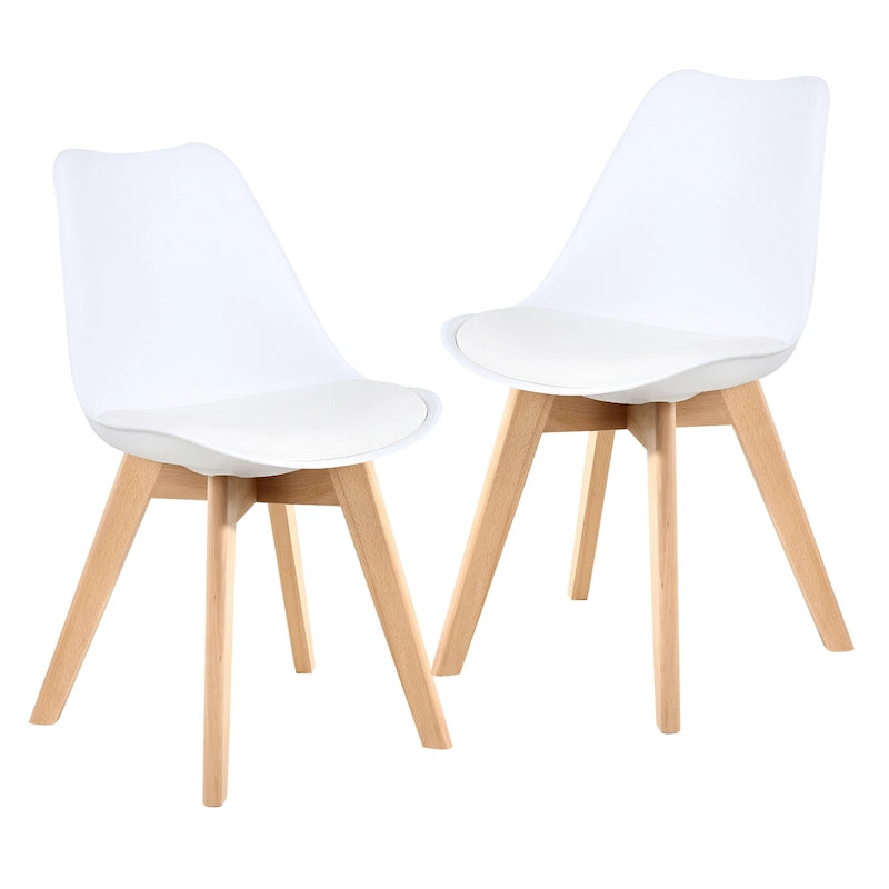 Chaises de salle à manger, chaises de bureau en bois sans roulettes, lot de 2