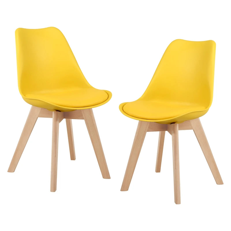 Chaises de salle à manger, chaises de bureau en bois sans roulettes, lot de 2