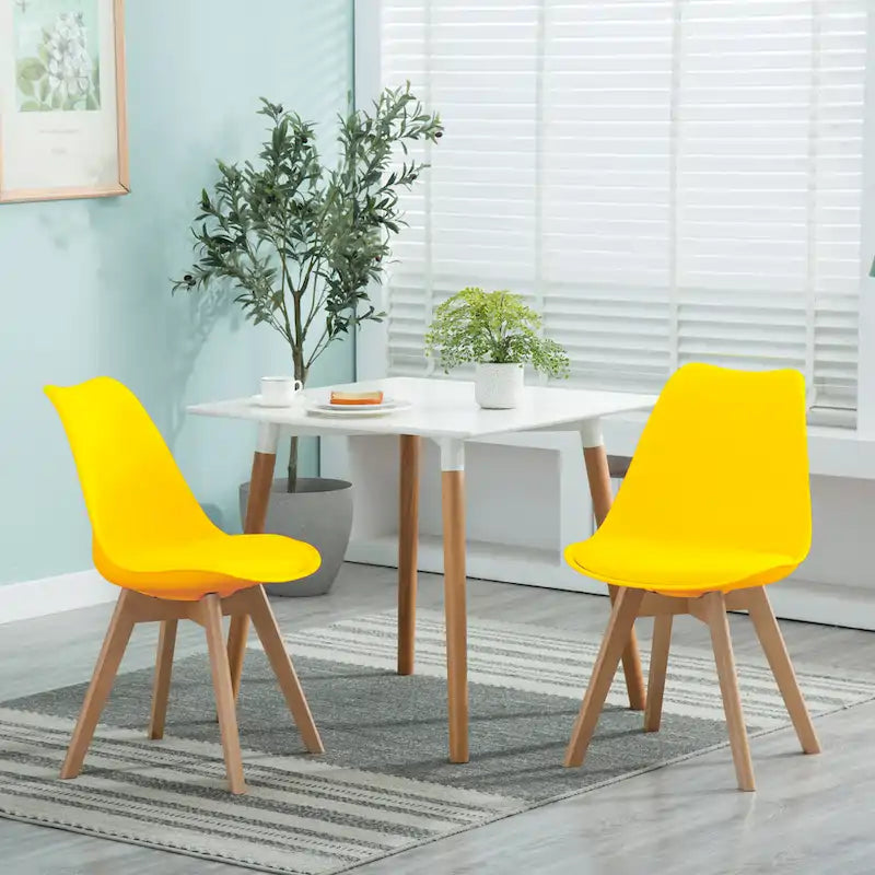 Chaises de salle à manger, chaises de bureau en bois sans roulettes, lot de 2