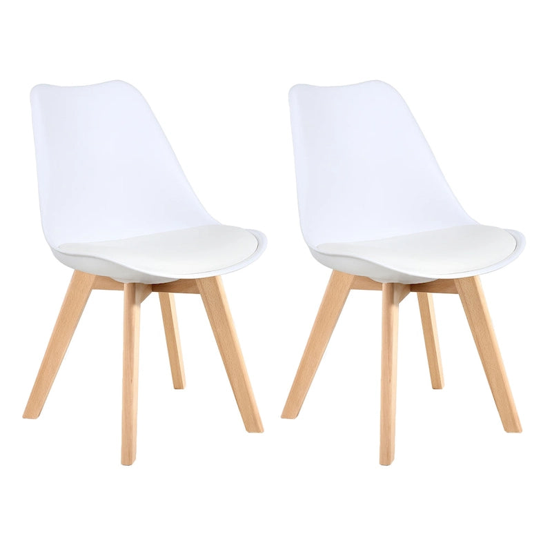 Chaises de salle à manger, chaises de bureau en bois sans roulettes, lot de 2