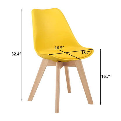 Chaises de salle à manger, chaises de bureau en bois sans roulettes, lot de 2