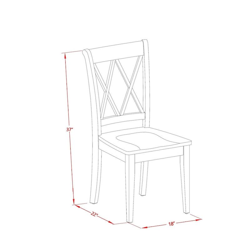 Ensemble de salle à manger East West Furniture comprenant une table de cuisine rectangulaire et des chaises de salle à manger, noir (option de pièces)