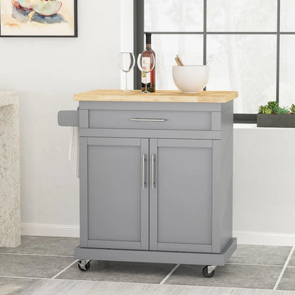 Batavia Indoor Kitchen Cart with Wheels by Christopher Knight Home