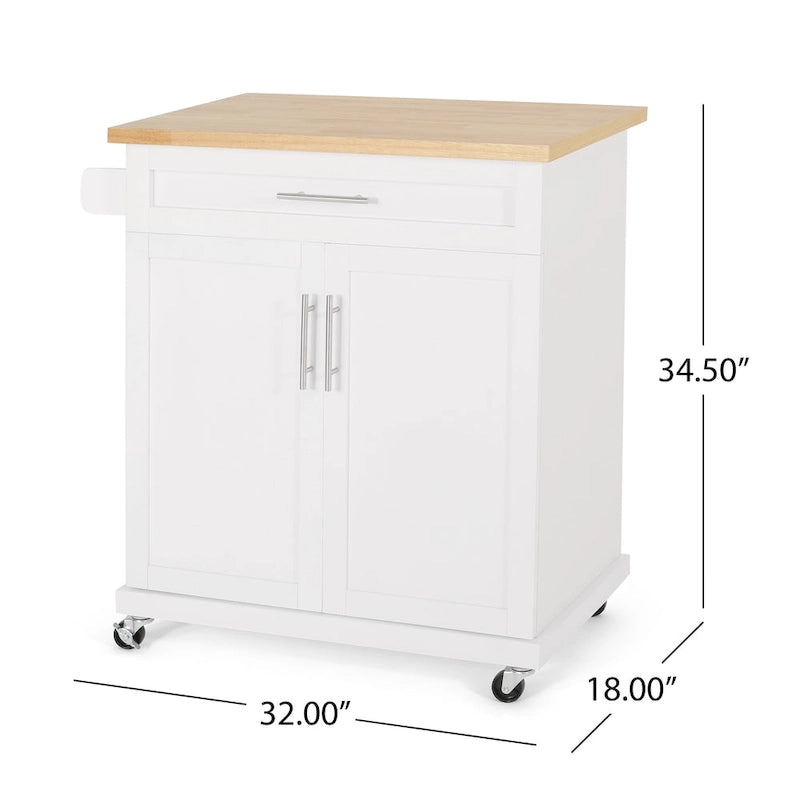 Chariot de cuisine d'intérieur Batavia à roulettes par Christopher Knight Home