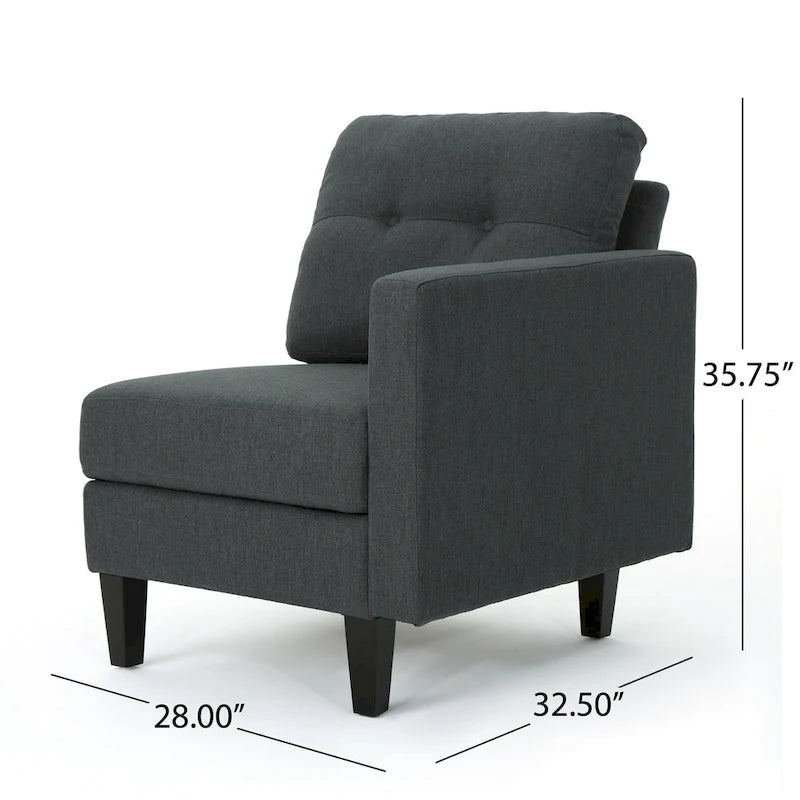 Ensemble de canapés d'angle 5 pièces Emmie de style moderne du milieu du siècle par Christopher Knight Home