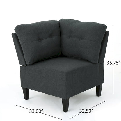 Ensemble de canapés d'angle 5 pièces Emmie de style moderne du milieu du siècle par Christopher Knight Home