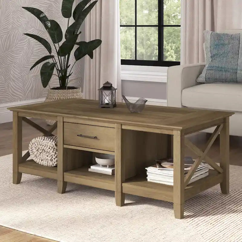Table basse Key West avec rangement par Bush Furniture