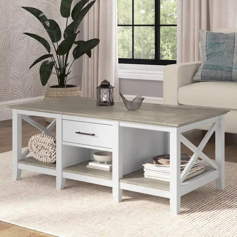 Table basse Key West avec rangement par Bush Furniture