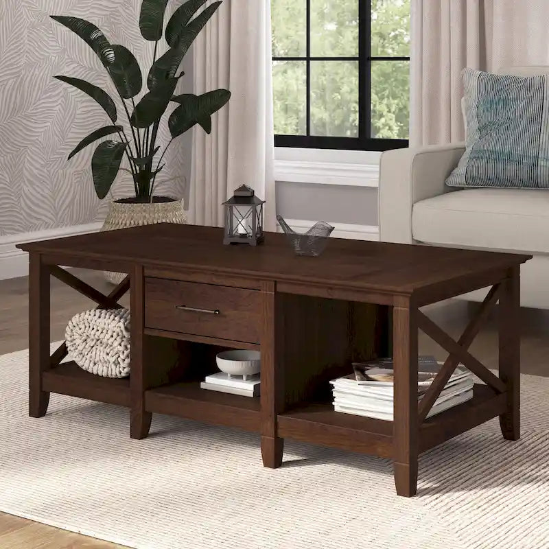 Table basse Key West avec rangement par Bush Furniture