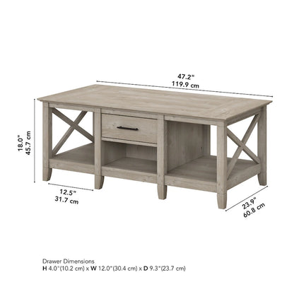 Table basse Key West avec rangement par Bush Furniture