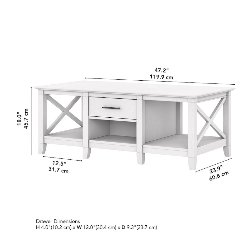 Table basse Key West avec rangement par Bush Furniture