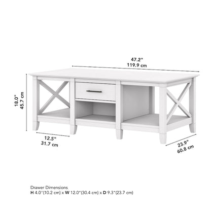 Table basse Key West avec rangement par Bush Furniture