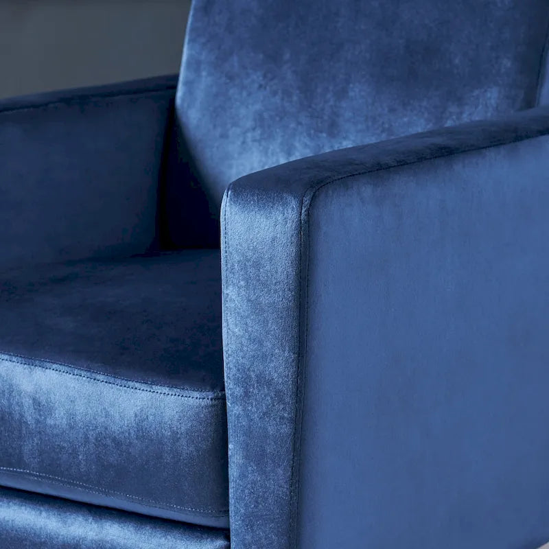 Fauteuil inclinable moderne en velours Brightwood avec pieds en acier par Christopher Knight Home