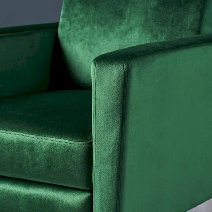 Fauteuil inclinable moderne en velours Brightwood avec pieds en acier par Christopher Knight Home