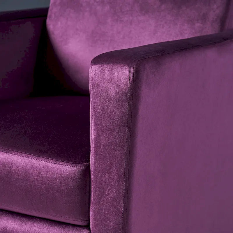 Fauteuil inclinable moderne en velours Brightwood avec pieds en acier par Christopher Knight Home