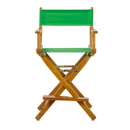 Chaise de réalisateur de 61 cm (24 pouces) de hauteur comptoir, cadre en chêne miel