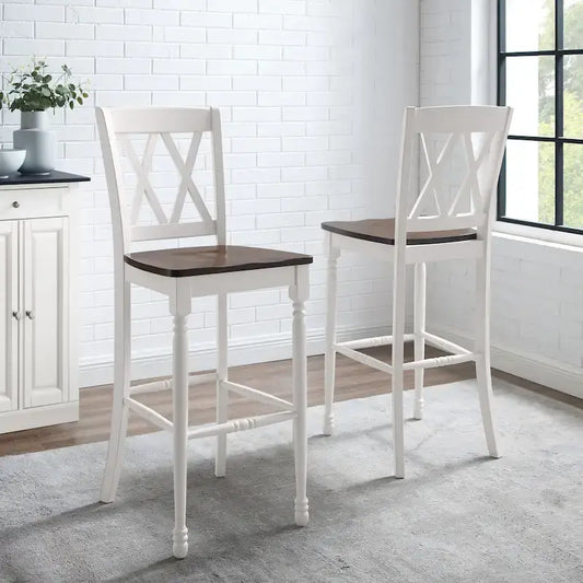 Crosley Shelby 2Pc Bar Stool Set - 18 W x21.75 D x 46.5 H