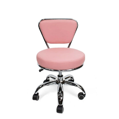 Tabouret bas Dayton réglable de 13 à 15 pouces, chaise roulante avec dossier, rose - Non disponible