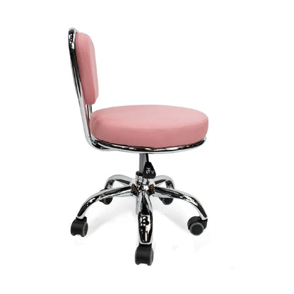 Tabouret bas Dayton réglable de 13 à 15 pouces, chaise roulante avec dossier, rose - Non disponible