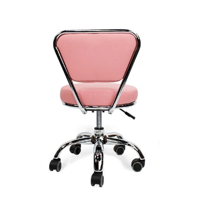 Tabouret bas Dayton réglable de 13 à 15 pouces, chaise roulante avec dossier, rose - Non disponible