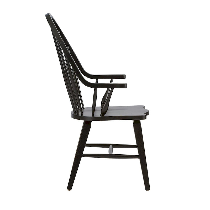 Fauteuil à accoudoirs noir The Gray Barn Hearthstone Ridge Windsor