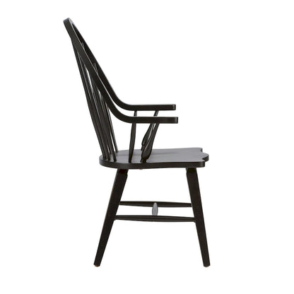 Fauteuil à accoudoirs noir The Gray Barn Hearthstone Ridge Windsor