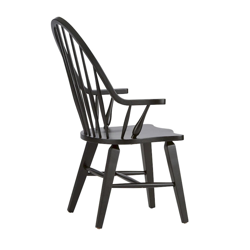 Fauteuil à accoudoirs noir The Gray Barn Hearthstone Ridge Windsor