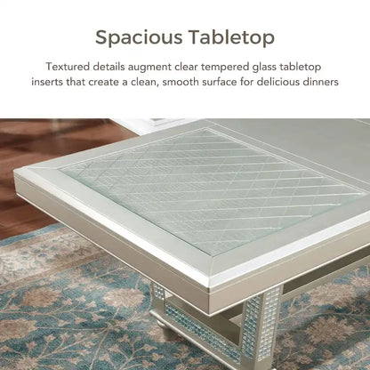 Ensemble de salle à manger 7 pièces Medlee Glam en bois gris de Furniture of America