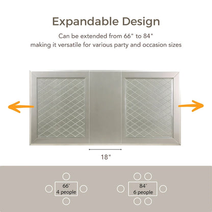 Ensemble de salle à manger 7 pièces Medlee Glam en bois gris de Furniture of America