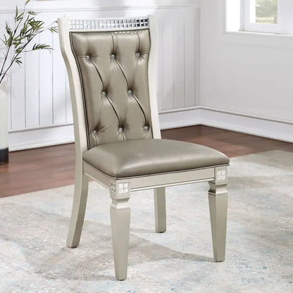 Ensemble de salle à manger 7 pièces Medlee Glam en bois gris de Furniture of America