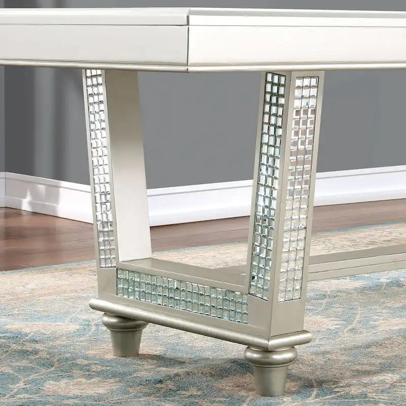 Ensemble de salle à manger 7 pièces Medlee Glam en bois gris de Furniture of America