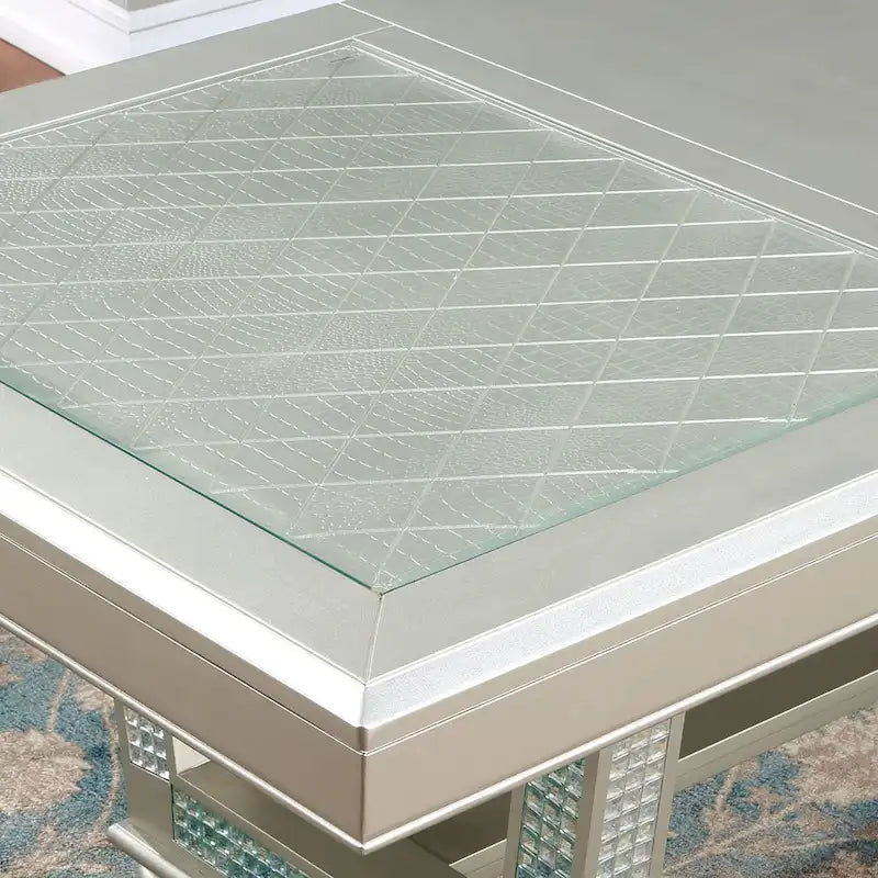 Ensemble de salle à manger 7 pièces Medlee Glam en bois gris de Furniture of America