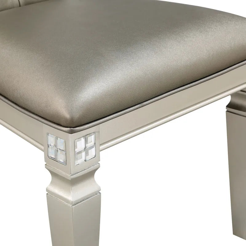 Ensemble de salle à manger 7 pièces Medlee Glam en bois gris de Furniture of America