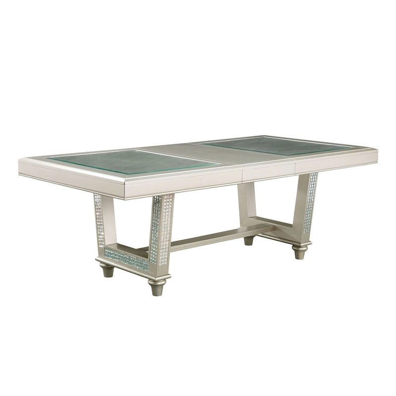 Ensemble de salle à manger 7 pièces Medlee Glam en bois gris de Furniture of America