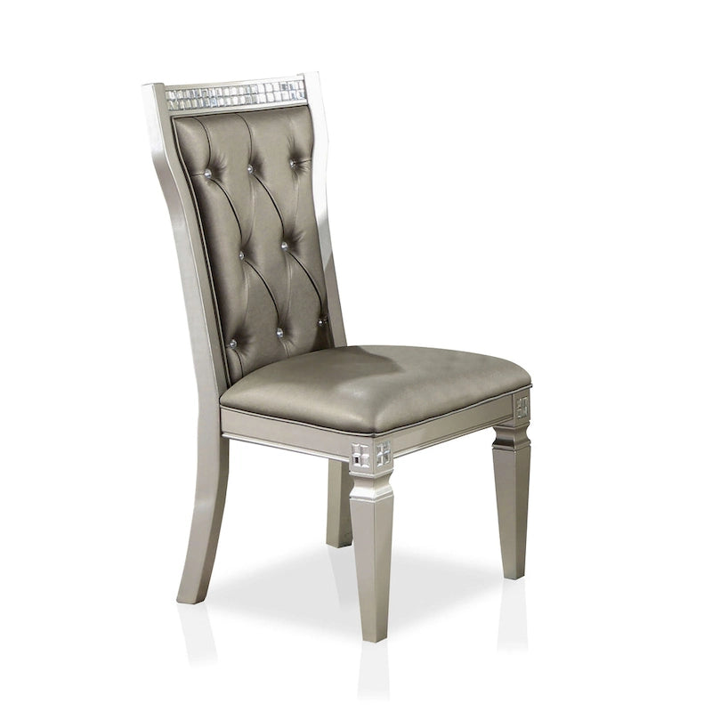 Ensemble de salle à manger 7 pièces Medlee Glam en bois gris de Furniture of America