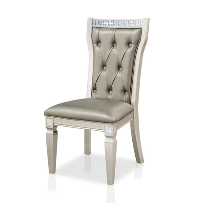 Ensemble de salle à manger 7 pièces Medlee Glam en bois gris de Furniture of America