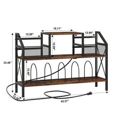 Support pour platine vinyle - 13,38 cm (P) x 45,27 cm (L) x 33,46 cm (H)