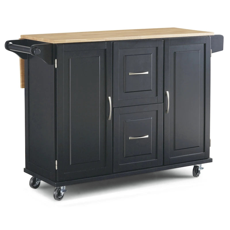 Chariot de cuisine Homestyles Dolly Madison en bois noir - Non disponible