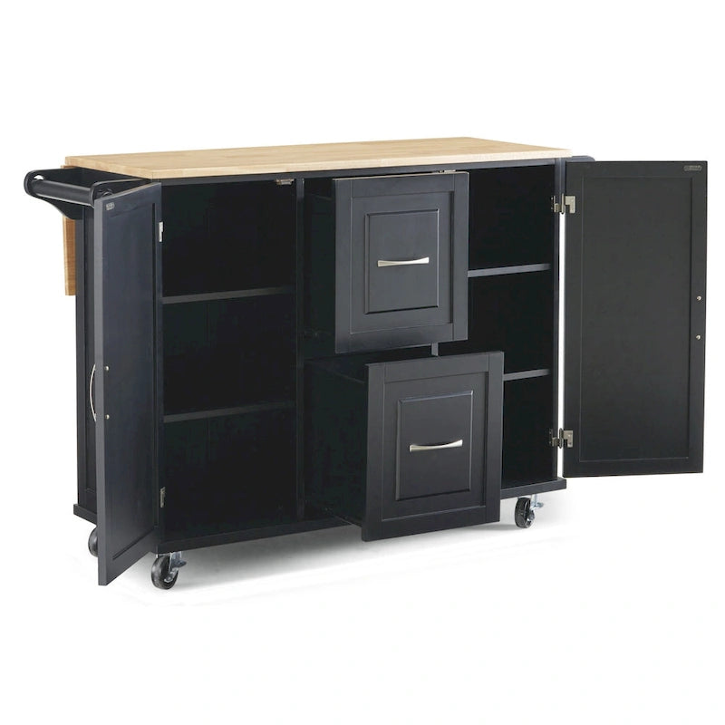 Chariot de cuisine Homestyles Dolly Madison en bois noir - Non disponible