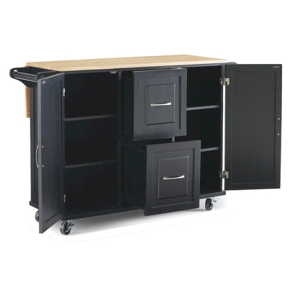 Chariot de cuisine Homestyles Dolly Madison en bois noir - Non disponible