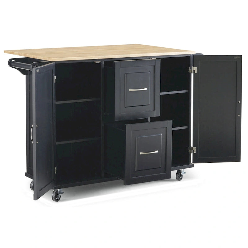 Chariot de cuisine Homestyles Dolly Madison en bois noir - Non disponible