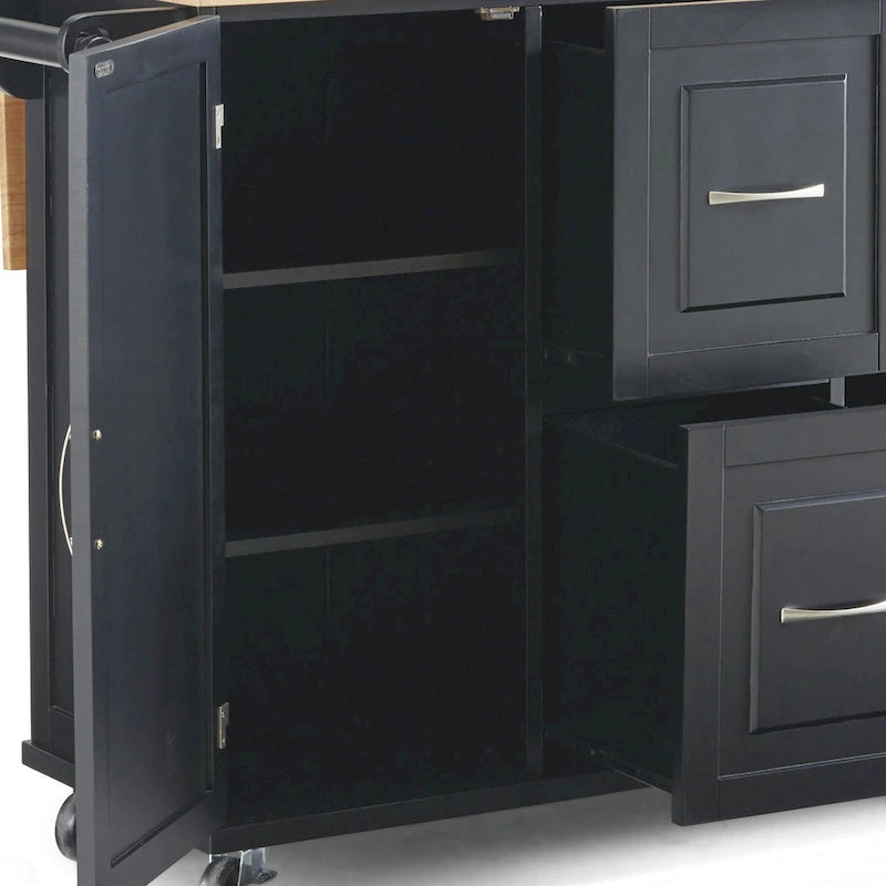 Chariot de cuisine Homestyles Dolly Madison en bois noir - Non disponible