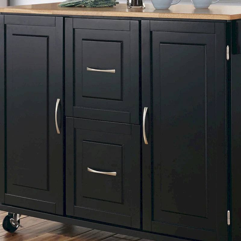 Chariot de cuisine Homestyles Dolly Madison en bois noir - Non disponible