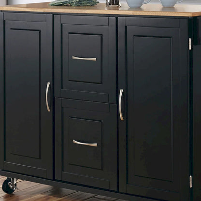 Chariot de cuisine Homestyles Dolly Madison en bois noir - Non disponible