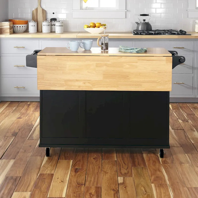 Chariot de cuisine Homestyles Dolly Madison en bois noir - Non disponible