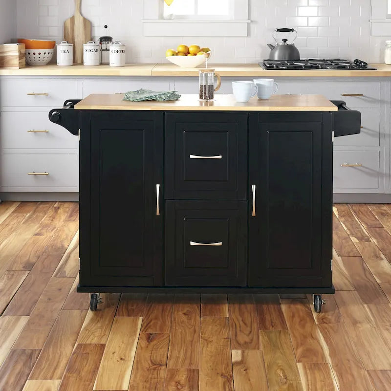 Chariot de cuisine Homestyles Dolly Madison en bois noir - Non disponible