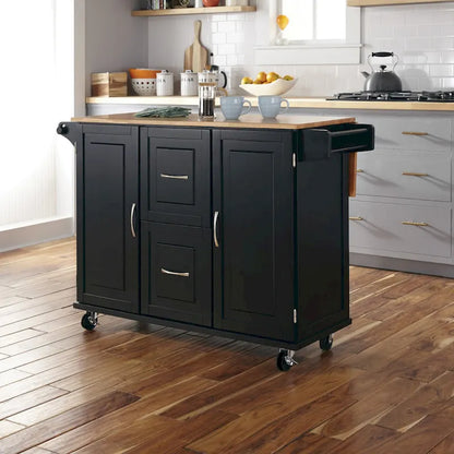 Chariot de cuisine Homestyles Dolly Madison en bois noir - Non disponible
