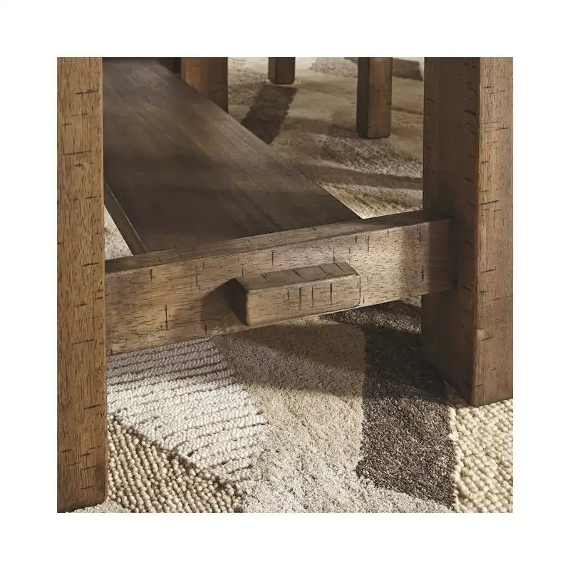 Table d'appoint extensible Moriville, hauteur comptoir - Gris-brun - 91,4 cm L x 218,4 cm P x 91,4 cm H