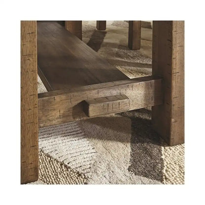 Table d'appoint extensible Moriville, hauteur comptoir - Gris-brun - 91,4 cm L x 218,4 cm P x 91,4 cm H