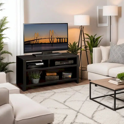 Meuble TV Bridgevine Home Urban Loft 48 pouces pour téléviseurs jusqu'à 55 pouces, aucun assemblage requis, finition moka